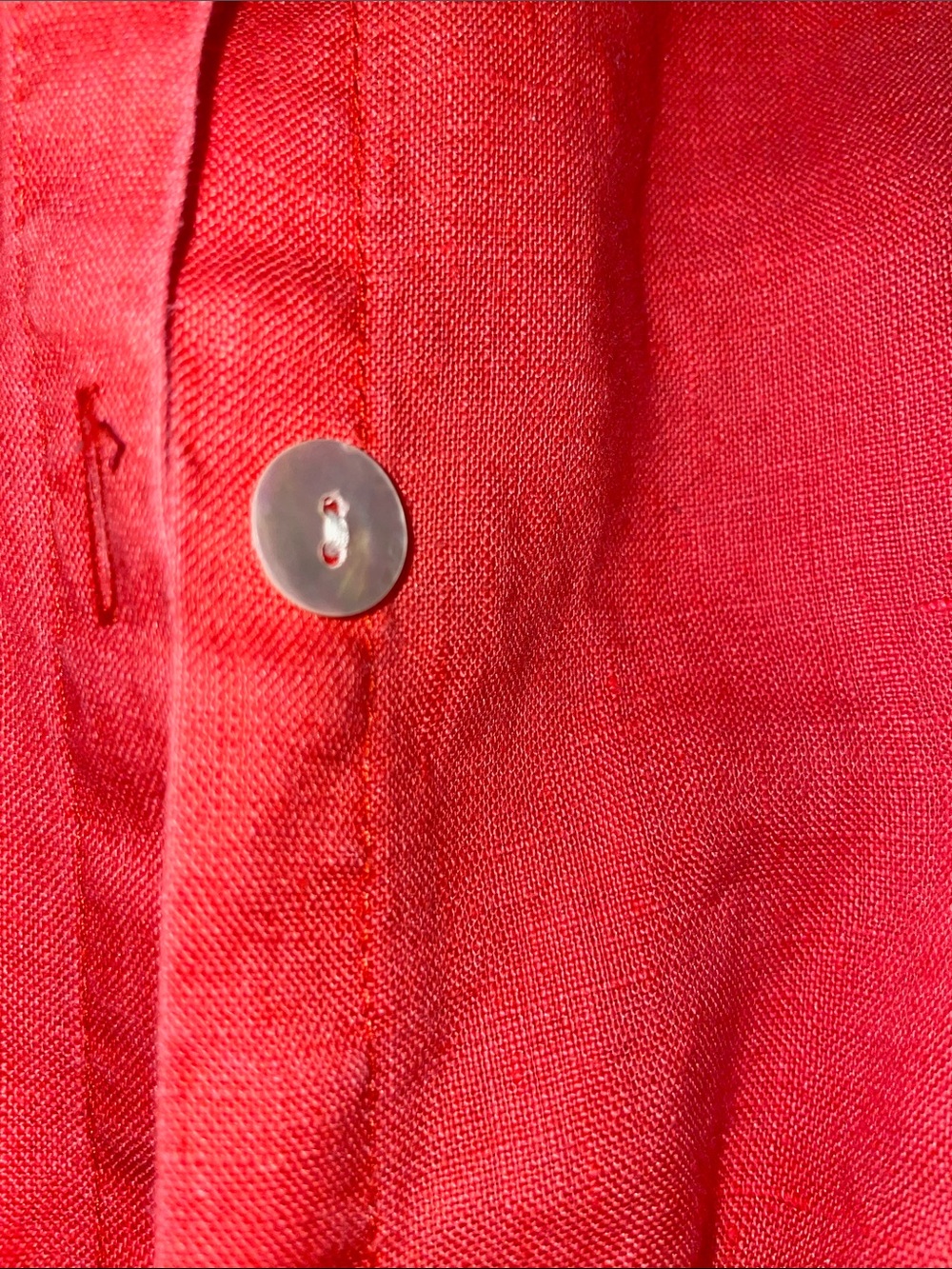 Studio Works Coral 100% Linen Button-Down Shirt • Sz 1X - Picture 6 of 6